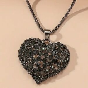 Unique Hollow Heart Necklace W/ Chain (L)